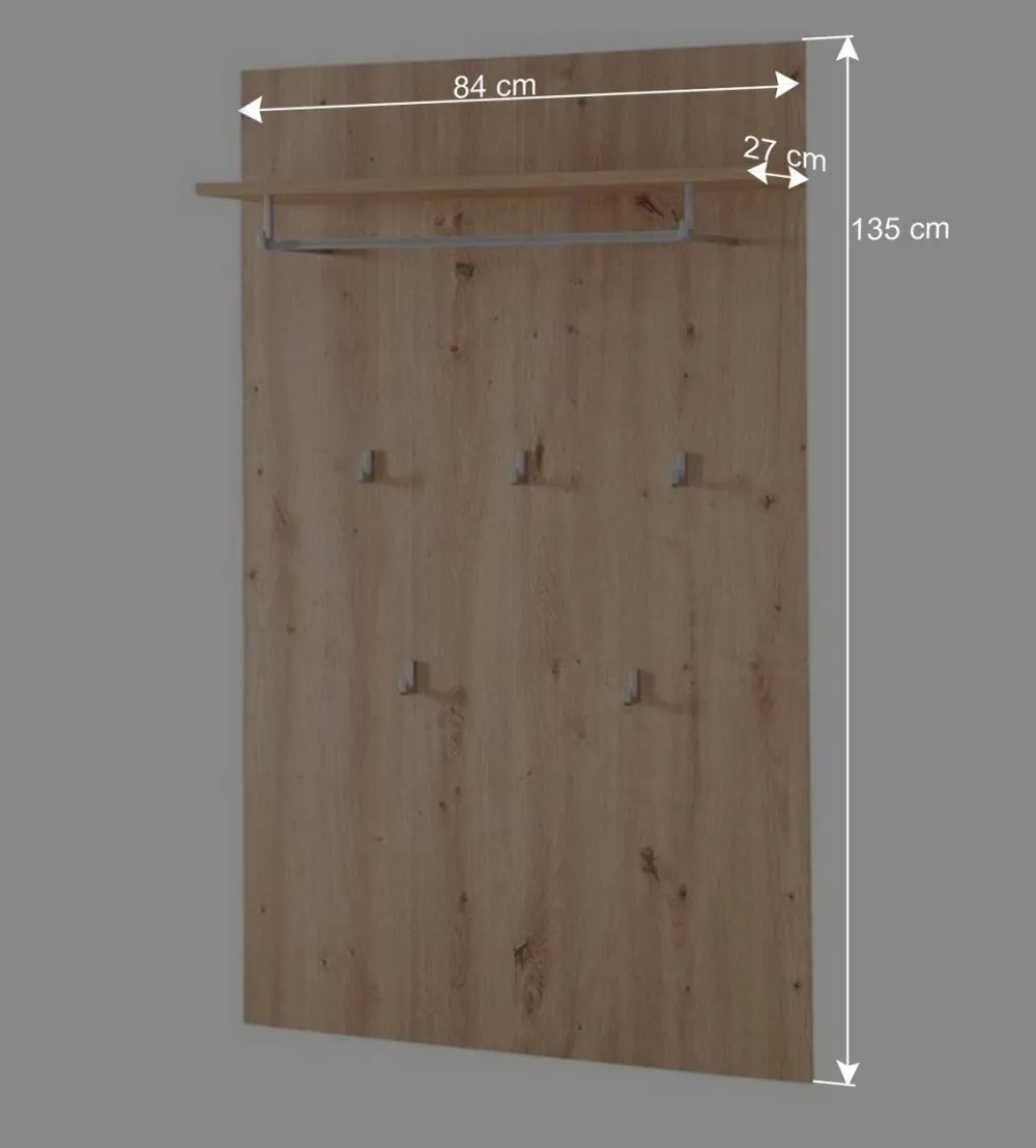 Wohnen Bürogarderoben|Garderoben*Garderobenpaneel in Wildeiche Holzoptik - Zelio