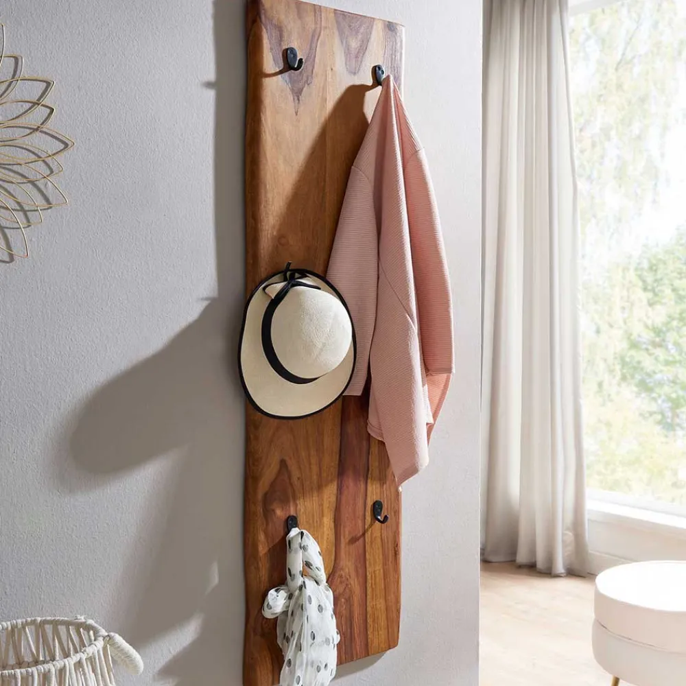 Wohnen Garderobenpaneel massiv im rustikalen Stil - Elmin