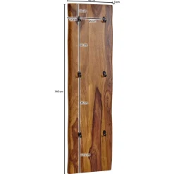 Wohnen Garderobenpaneel massiv im rustikalen Stil - Elmin