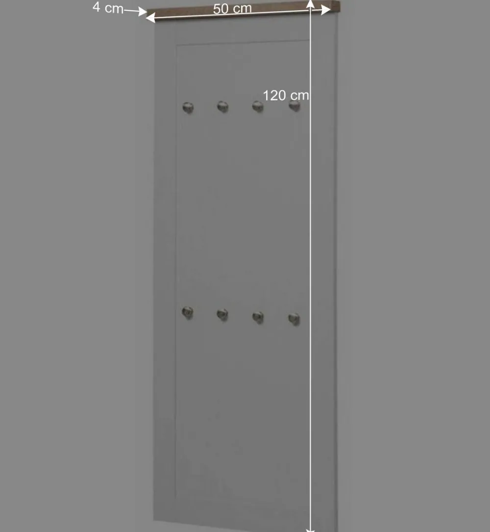 Wohnen Garderobenpaneel mit 8 Kleiderhaken - Nudion