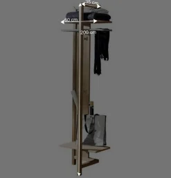 Wohnen Garderobenpaneel Natrius aus Wildeiche massiv