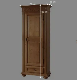 Wohnen Schränke|Garderobenschränke*Garderobenschrank Terezza aus Fichte Massivholz