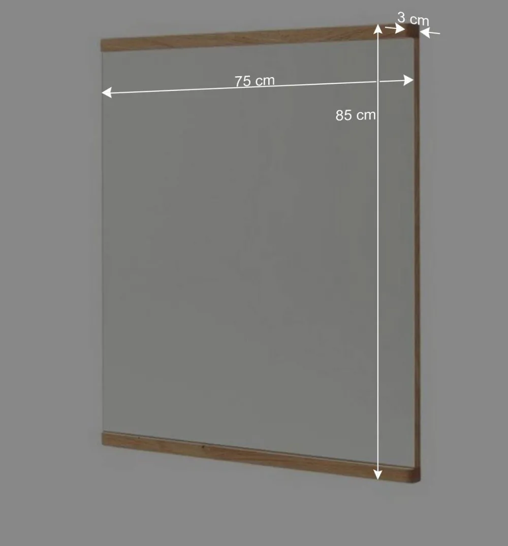Wohnen Garderobenspiegel aus Balkeneiche Massivholz - Manaus