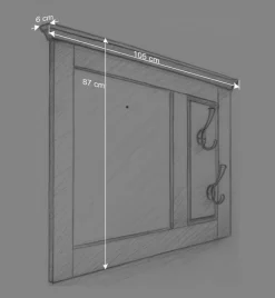 Wohnen Spiegel|Flurspiegel*Garderobenspiegel Jytte mit Haken