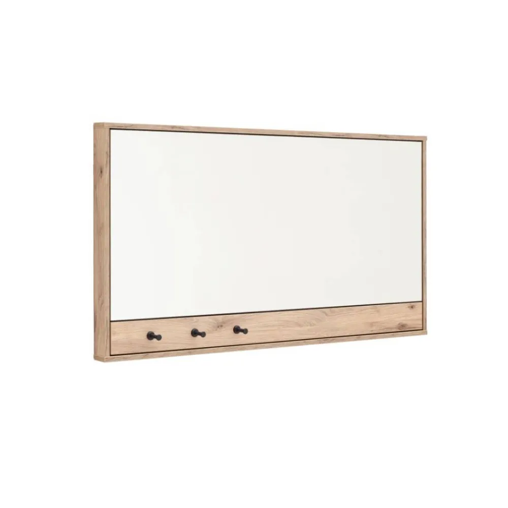 Wohnen Garderobenspiegel mit drei Schlüsselhaken - Vapposia