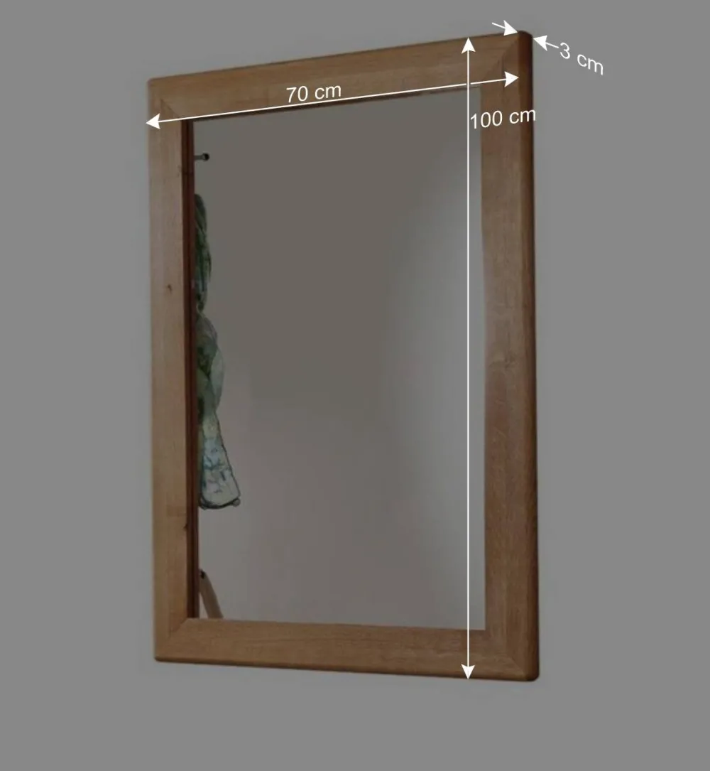 Wohnen Garderobenspiegel Uvinessa aus Wildeiche Massivholz