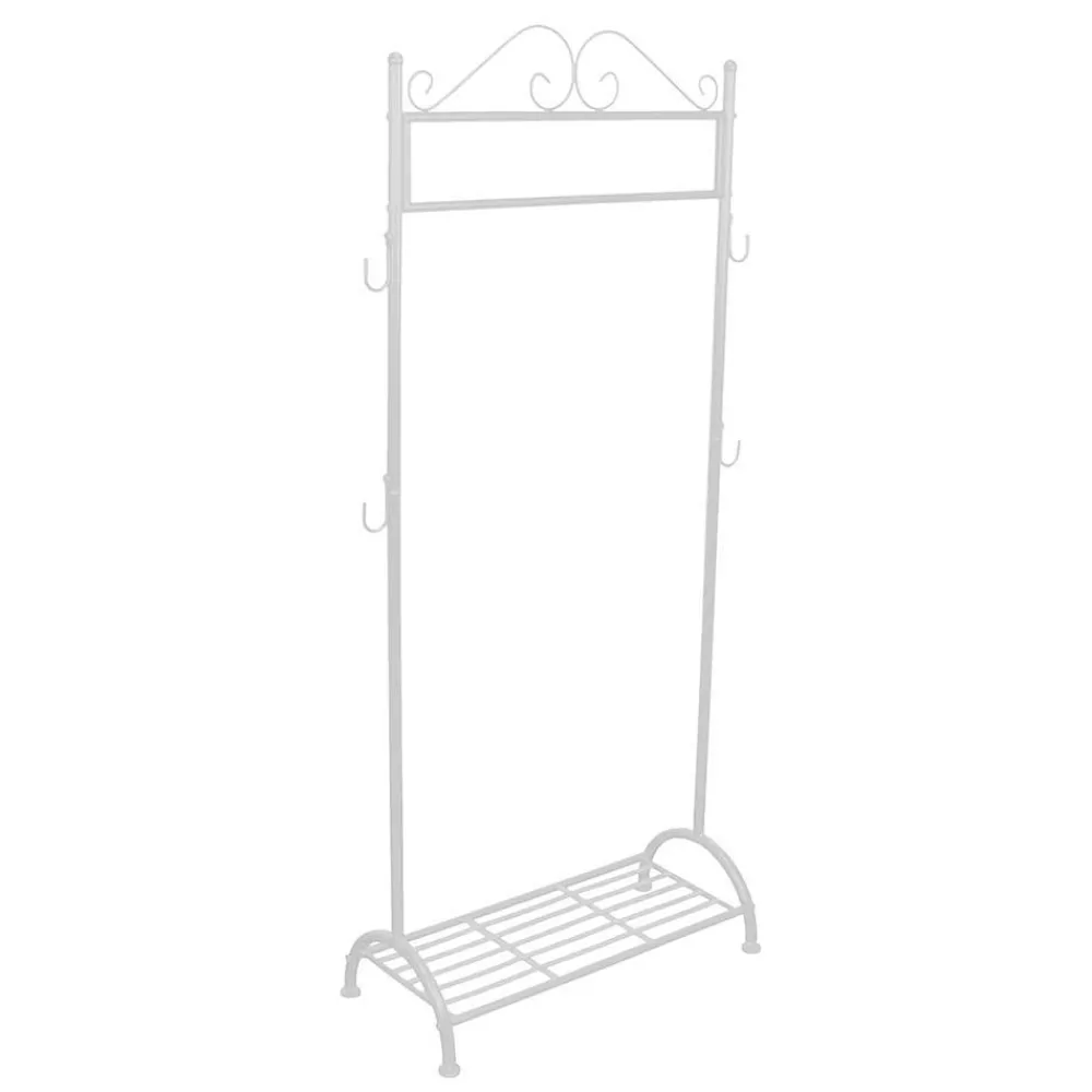Wohnen Vintage Möbel*Garderobenständer aus Metall Adlona in Cremeweiß