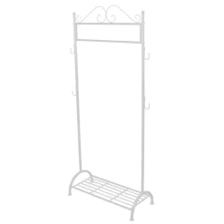 Wohnen Vintage Möbel*Garderobenständer aus Metall Adlona in Cremeweiß