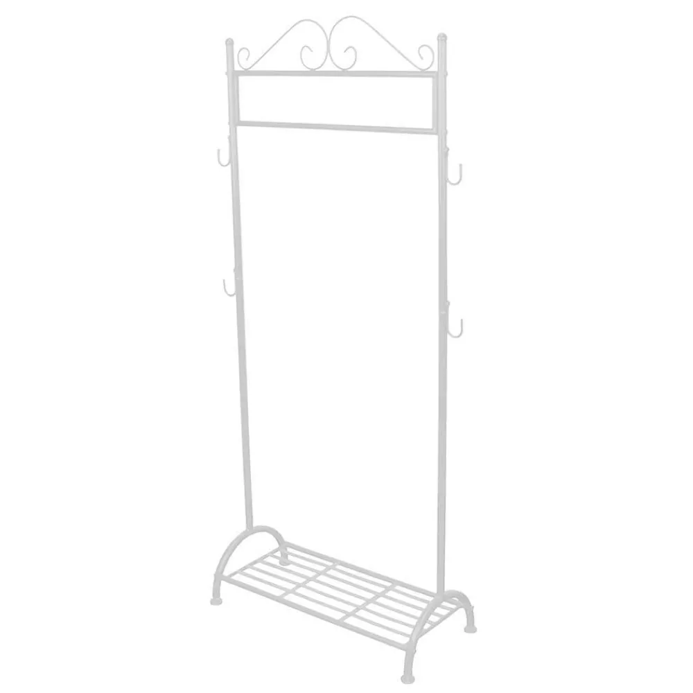 Wohnen Vintage Möbel*Garderobenständer aus Metall Adlona in Cremeweiß