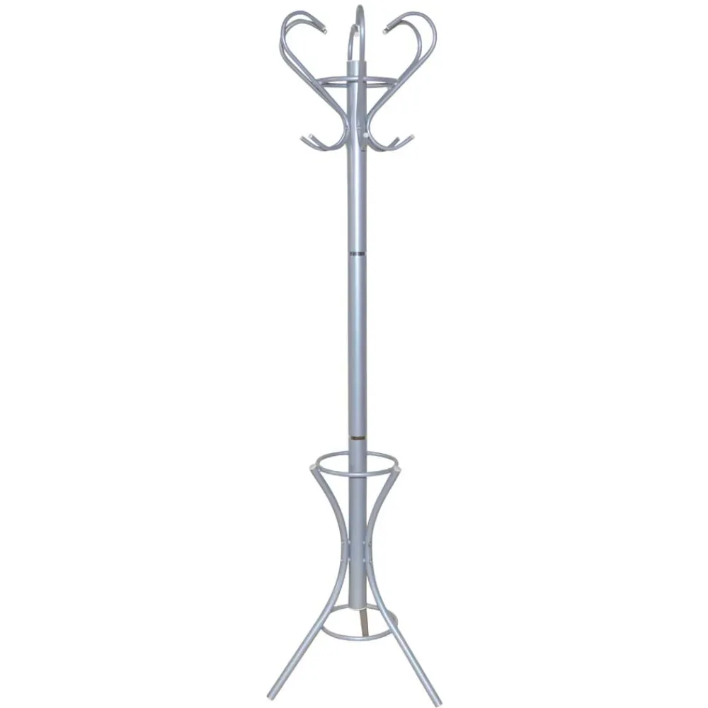 Wohnen Garderobenständer in Alufarben Metall - Loisava