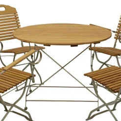 Wohnen Metall-Gartenmöbel|Sitzgruppe*Garten Essgruppe klappbar - Anglivia (fünfteilig)