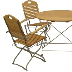 Wohnen Metall-Gartenmöbel|Sitzgruppe*Garten Essgruppe klappbar - Anglivia (fünfteilig)