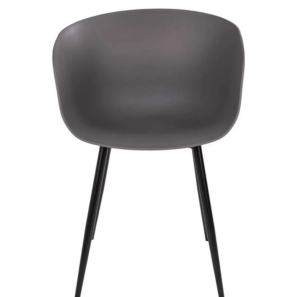 Wohnen Schwarze Möbel|Balkonmöbel*Garten Essgruppe mit Holztisch - Waronka (siebenteilig)