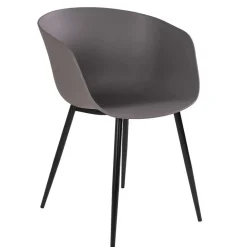 Wohnen Schwarze Möbel|Balkonmöbel*Garten Essgruppe mit Holztisch - Waronka (siebenteilig)