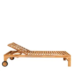 Wohnen Garten Holzliege mit zwei Rädern - Senvelita