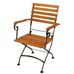 Wohnen Garten Klappstuhl mit Armlehnen - Whity (2er Set)