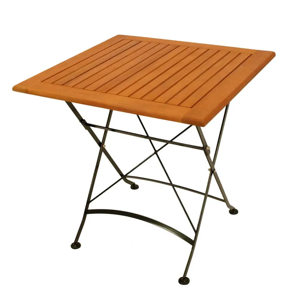 Wohnen Metall-Gartenmöbel*Garten Klapptisch aus Eukalyptusholz & Stahl - Nesaris