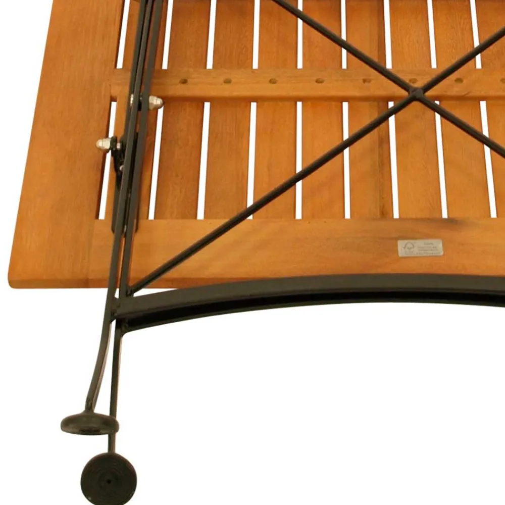 Wohnen Metall-Gartenmöbel*Garten Klapptisch aus Eukalyptusholz & Stahl - Nesaris