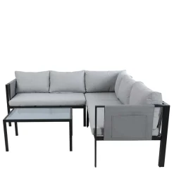 Wohnen Glasmöbel|Balkonmöbel*Garten Lounge Set mit vier Sitzplätzen - Emeziano (zweiteilig)