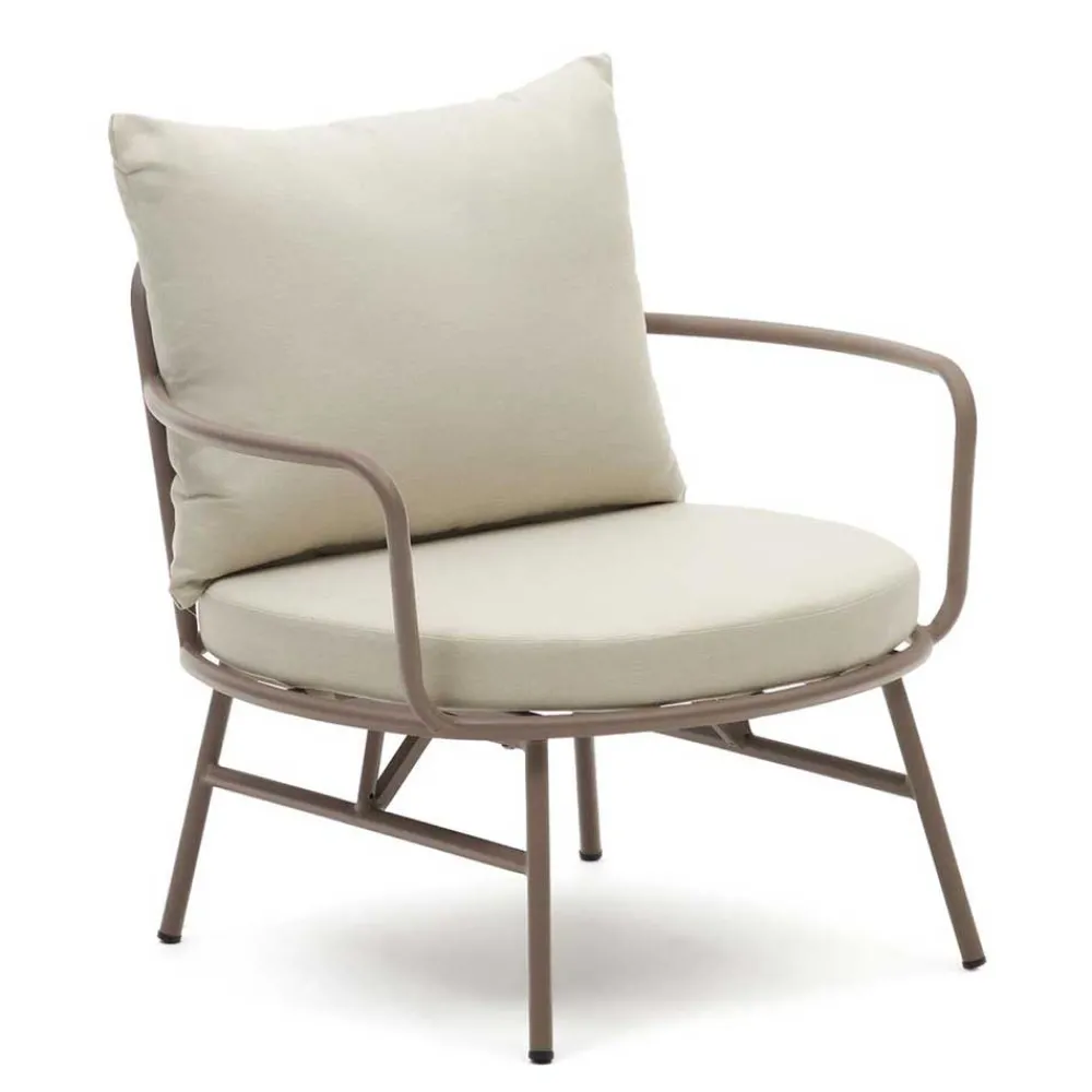 Wohnen Garten Lounge-Sessel in Flieder aus Metall - Azalao