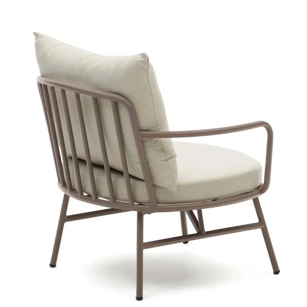 Wohnen Garten Lounge-Sessel in Flieder aus Metall - Azalao