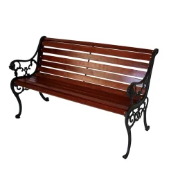 Wohnen Vintage Möbel|Metall-Gartenmöbel*Garten Sitzbank Espresso aus Gusseisen