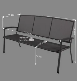 Wohnen Garten Sitzbank Islenka aus Metall