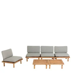 Wohnen Jugend-Sitzgruppen*Garten Sitzgruppe aus Akazie massiv - Emeziano (fünfteilig)