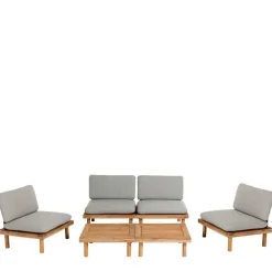 Wohnen Jugend-Sitzgruppen*Garten Sitzgruppe aus Akazie massiv - Emeziano (fünfteilig)