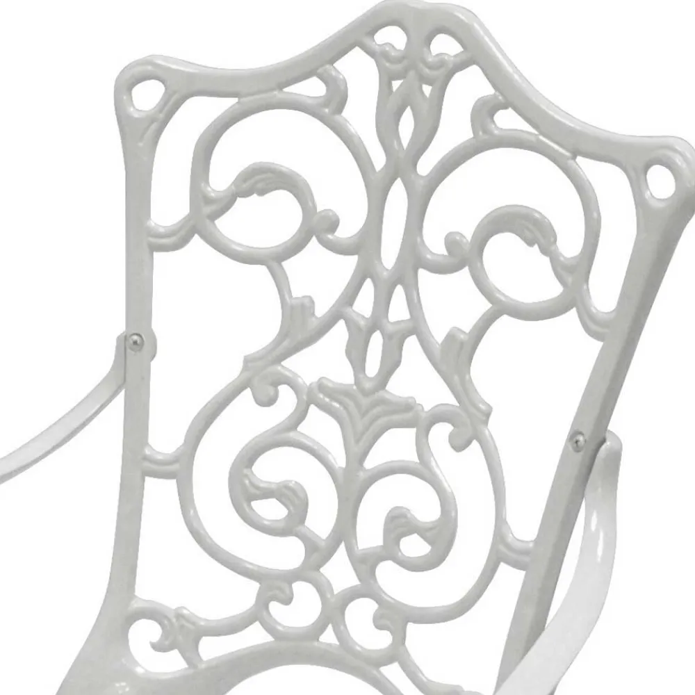 Wohnen Garten Sitzgruppe aus Alu in Weiß - Monique (fünfteilig)