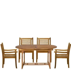 Wohnen Balkonmöbel|Terrassenmöbel*Garten Sitzgruppe aus Massivholz - Uratenda (fünfteilig)