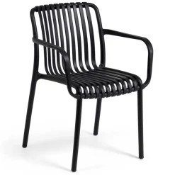 Wohnen Garten Stapelstühle in Schwarz - Emonila (4er Set)