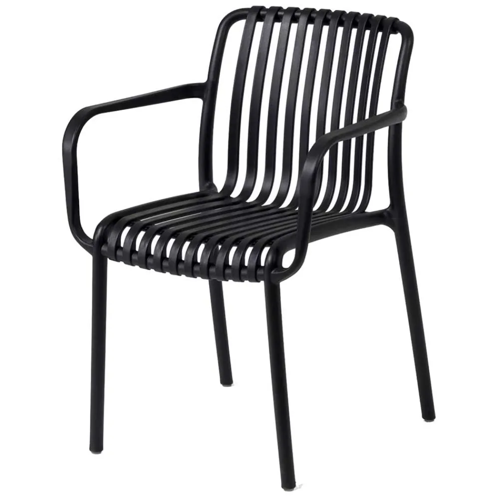 Wohnen Garten Stapelstühle in Schwarz - Emonila (4er Set)