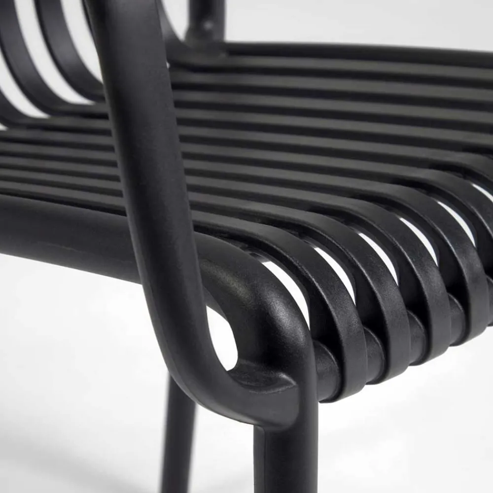 Wohnen Garten Stapelstühle in Schwarz - Emonila (4er Set)