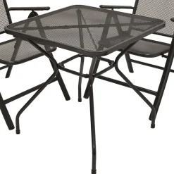 Wohnen Metall-Gartenmöbel|Balkonmöbel*Garten Tisch & zwei Klappsessel - Citro (dreiteilig)