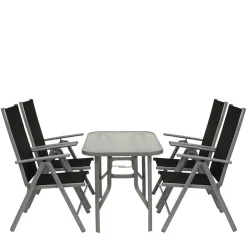 Wohnen Garten Tischgruppe aus Aluminium - Abella (fünfteilig)