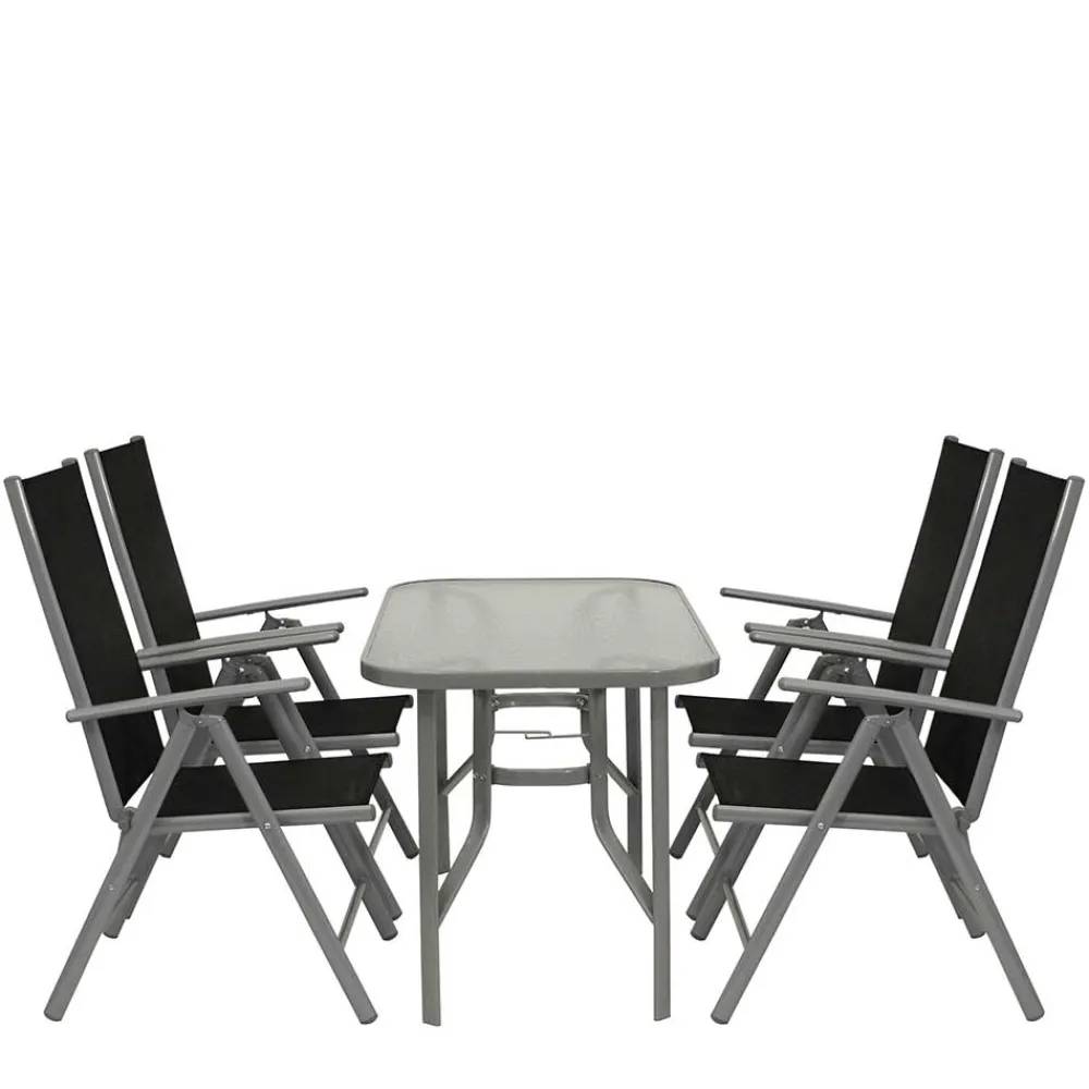 Wohnen Garten Tischgruppe aus Aluminium - Abella (fünfteilig)