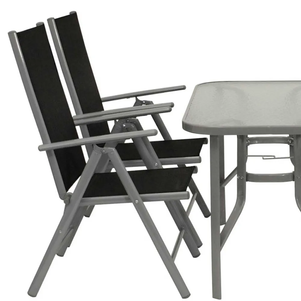 Wohnen Garten Tischgruppe aus Aluminium - Abella (fünfteilig)