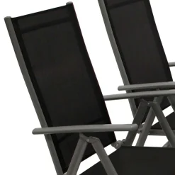 Wohnen Garten Tischgruppe mit Klappstühlen - Arno (fünfteilig)