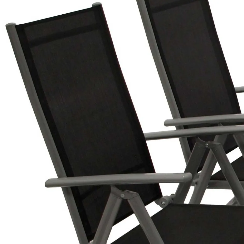 Wohnen Garten Tischgruppe mit Klappstühlen - Arno (fünfteilig)