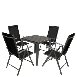 Wohnen Balkonmöbel|Terrassenmöbel*Garten Tischgruppe mit vier Plätzen - Curedo (fünfteilig)