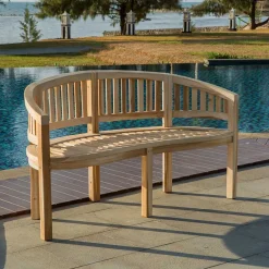 Wohnen Gartenbank in halbrundem Design - Klahuma