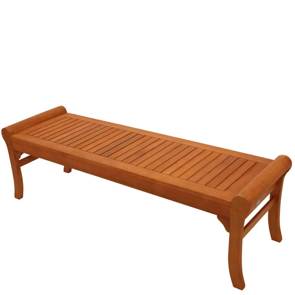 Wohnen Küchenbänke|Esszimmerbänke*Gartenbank ohne Lehne aus Eukalyptusholz - Shanna