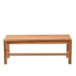 Wohnen Gartenbank ohne Rückenlehne aus Teak Massivholz - Klahuma