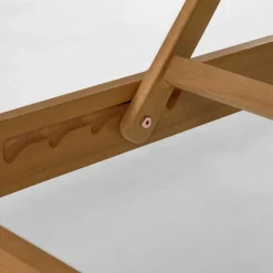 Wohnen Gartenliege auf Rollen aus Eukalyptusholz - Promo