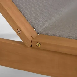 Wohnen Gartenliege auf Rollen aus Eukalyptusholz - Promo