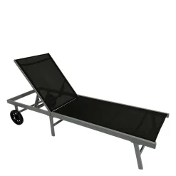 Wohnen Balkonmöbel|Metall-Gartenmöbel*Gartenliege mit Rollen aus Aluminium - Pamlicos