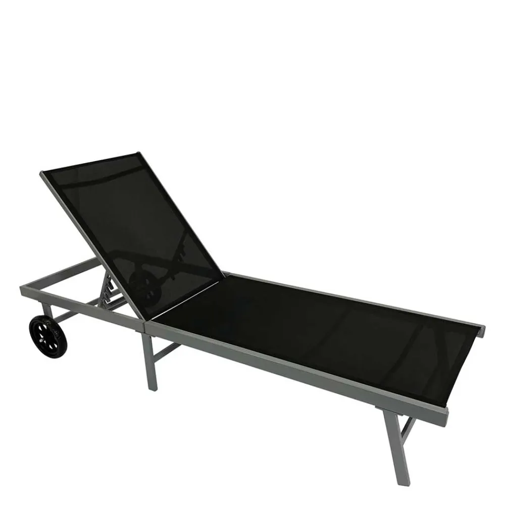 Wohnen Balkonmöbel|Metall-Gartenmöbel*Gartenliege mit Rollen aus Aluminium - Pamlicos