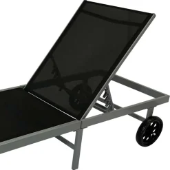 Wohnen Balkonmöbel|Metall-Gartenmöbel*Gartenliege mit Rollen aus Aluminium - Pamlicos