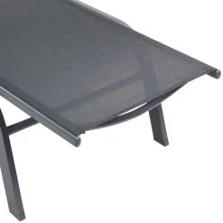 Wohnen Balkonmöbel|Gartenliegen*Gartenliege mit Rollen in Schwarz - Asprecca